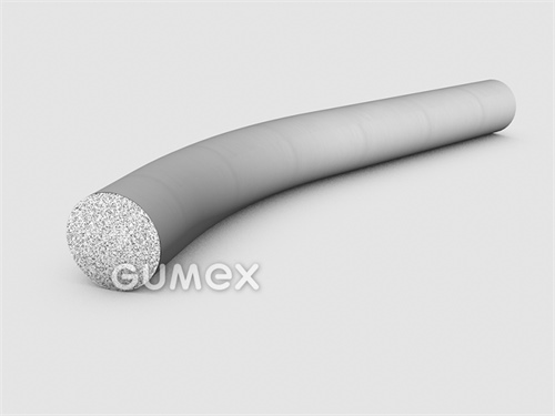 Silikónový mikroporézny profil kruhový, 1,5mm, hustota 250kg/m3, -60°C/+200°C, biely